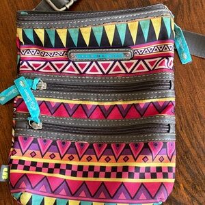 Lily Bloom Colorful Geometric Crossbody Bag